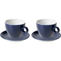 Maastricht Porselein Cappuccinokop en schotel Bart Colour Cafe 23 cl 15 cm Blauw Porselein 2 stuks