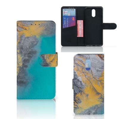 Nokia 2.3 | Bookcase | Marble Blue Gold