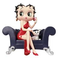 Betty Boop Op Bank Beeld