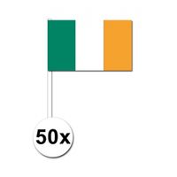Zwaaivlaggetjes Ierland 50 stuks   - - thumbnail