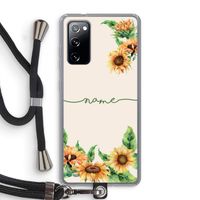 Zonnebloemen: Samsung Galaxy S20 FE / S20 FE 5G Transparant Hoesje met koord