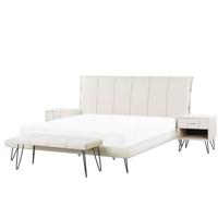 Beliani - BETIN - Slaapkamerset - Wit - 180 x 200 cm - Kunstleer Beliani - BETIN - Slaapkamerset - Wit - 180 x 200 cm - Kunstleer
