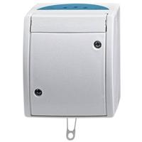 ABB 2CKA001383A0141 Schakelaar IP44 Grijs-wit (RAL 7035), Blauw-groen