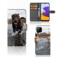 Samsung Galaxy A22 4G | M22 Telefoonhoesje met Pasjes Honden Labrador