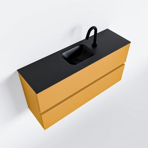 Toiletmeubel Mondiaz Ada | 100 cm | Meubelkleur Ocher | Lex wastafel Urban Midden | 1 kraangat