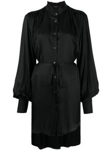 Ann Demeulemeester blouse à taille nouée - Noir