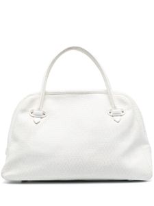 Giorgio Armani Pre-Owned sac à main zippé à motif zigzag (2000) - Blanc