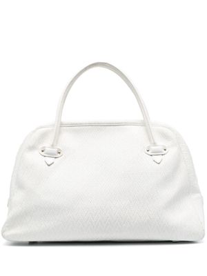 Giorgio Armani Pre-Owned sac à main zippé à motif zigzag (2000) - Blanc