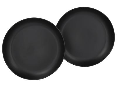 SILVERCREST Set van 2 dinerborden of soepborden (Soepbordenset, zwart)