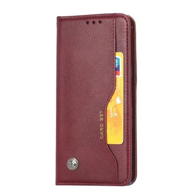 Voor Google pixel 4 Knead huidtextuur horizontale Flip lederen draagtas met foto frame & houder & kaartsleuven & portemonnee (wijn rood)