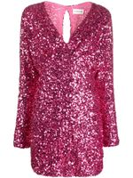 P.A.R.O.S.H. robe courte à sequins - Rose