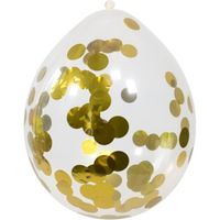 4x Transparante ballon gouden confetti 30 cm