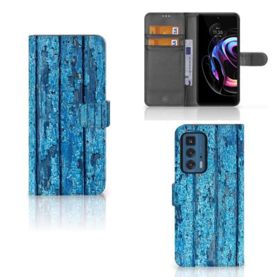 Motorola Edge 20 Pro | Book Style Case | Wood Blue
