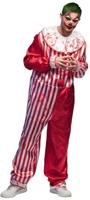 Killer clown kostuum heren rood/wit maat 50/52 (M)