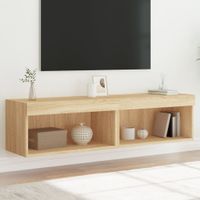 Tv-meubels met LED-verlichting 2 st 60x30x30 cm sonoma eiken - thumbnail