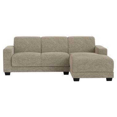 Bank Aberdeen met chaise longue rechts - Rebel - taupe - Leen Bakker