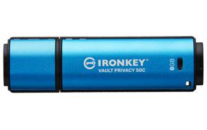 Kingston Technology IronKey 8GB USB-C Vault Privacy 50C AES-256 versleuteling, FIPS 197