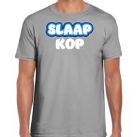 Verkleed T-shirt voor heren - slaapkop - grijs - carnaval/foute party - thumbnail