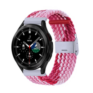 Braided nylon bandje - Roze gemêleerd - Samsung Galaxy Watch 4 Classic - 42mm / 46mm