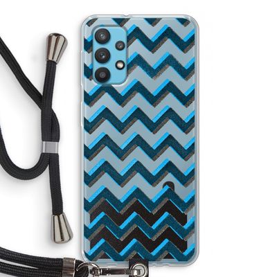 Onderbroken lijn: Samsung Galaxy A32 4G Transparant Hoesje met koord