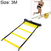 De dunne sectie 3 meter 6 knopen tempo opleiding taaie duurzame zachte Ladder voetbal Training slijtvaste Ladder Rope(Yellow)