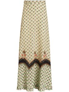 ETRO floral-print straight skirt - Tons neutres