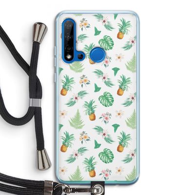 Ananas bladeren: Huawei P20 Lite (2019) Transparant Hoesje met koord