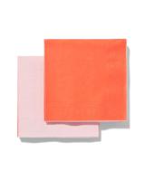 HEMA Servetten Rood/roze 24x24 - 20 Stuks - thumbnail