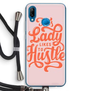 Hustle Lady: Huawei P20 Lite Transparant Hoesje met koord