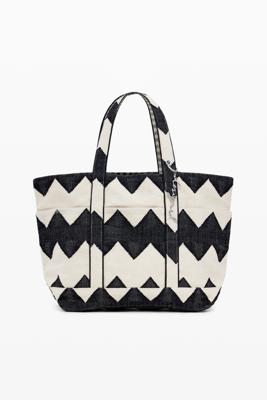 Middelgrote omkeerbare keperstof tas - BLACK - U