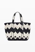 Middelgrote omkeerbare keperstof tas - BLACK - U