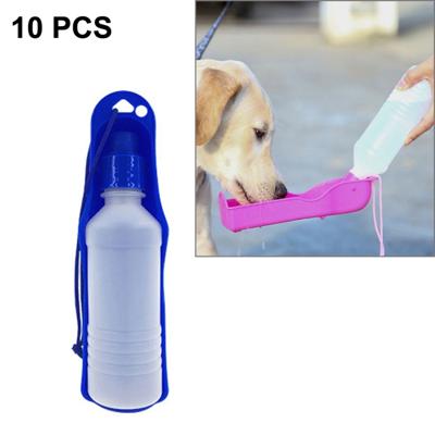 10 stuks 250ml buiten draagbare hond / Pet fles Water willekeurige kleur levering