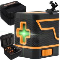 Elektronische laserwaterpas met groene kruislaser en draagtas. Elektronische laserwaterpas met groene kruislaser en draagtas.