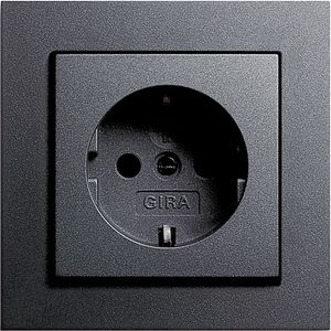 Stopcontact met randaarde antraciet Gira E2
