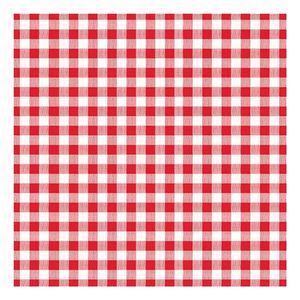 30x servetten rood met wit 33 x 33 cm - Feestservetten