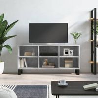 Tv-meubel 103,5x30x50 cm bewerkt hout betongrijs - thumbnail