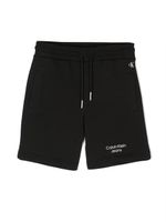 Calvin Klein Kids short à logo imprimé - Noir