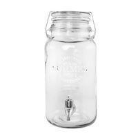 Chaks Drank dispenser/limonadetap - met tapje - 4 liter - glas - H30 x D20 cm - Drankdispensers - thumbnail