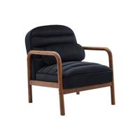 sweeek - Scandinavische fauteuil in met walnoot gebeitst heveahout en