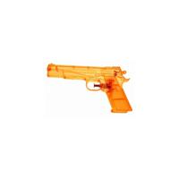 Waterpistool - oranje - kunststof - 20 cm - transparant - speelgoed