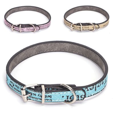 Nobleza Hondenhalsband met tekst en glitters - 52 cm