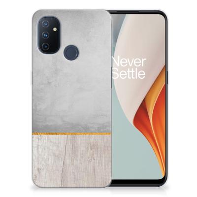 OnePlus Nord N100 | Bumper Hoesje | Wood Concrete