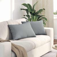 VidaXL Sofa kussens 2 pcs lichtgrijs 60 x 40 cm stof
