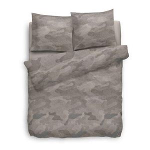 Heckett & Lane dekbedovertrek Douglas - taupe - 200x200/220 cm - Leen Bakker