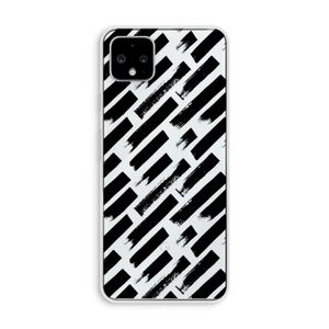 Zwarte vegen: Pixel 4 XL Transparant Hoesje