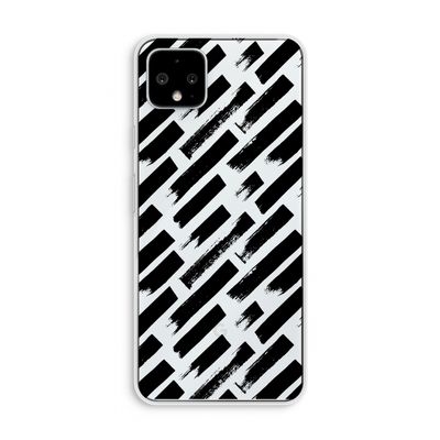 Zwarte vegen: Pixel 4 XL Transparant Hoesje