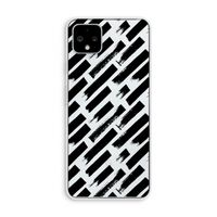 Zwarte vegen: Pixel 4 XL Transparant Hoesje