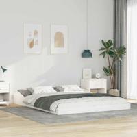 Bedframe Wit 150 x 200 cm Massief grenenhout