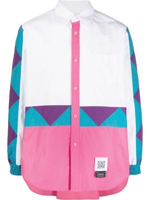 Fumito Ganryu coupe-vent à design colour block - Blanc