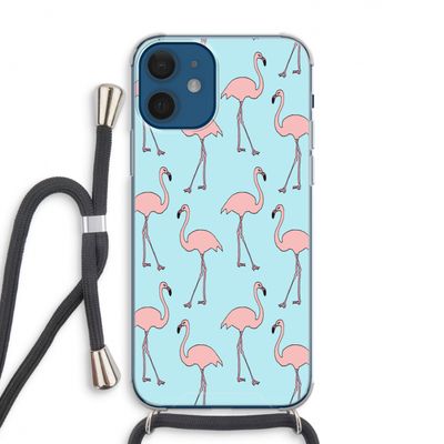 Anything Flamingoes: iPhone 12 Transparant Hoesje met koord